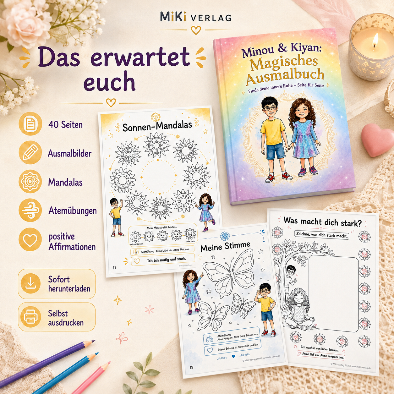 Minou & Kiyan – Magisches Ausmalbuch – Bild 2