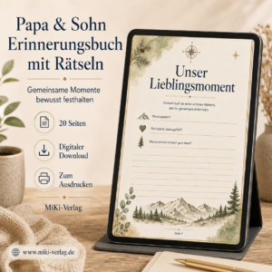 Papa & Sohn Erinnerungsbuch mit Rätseln
